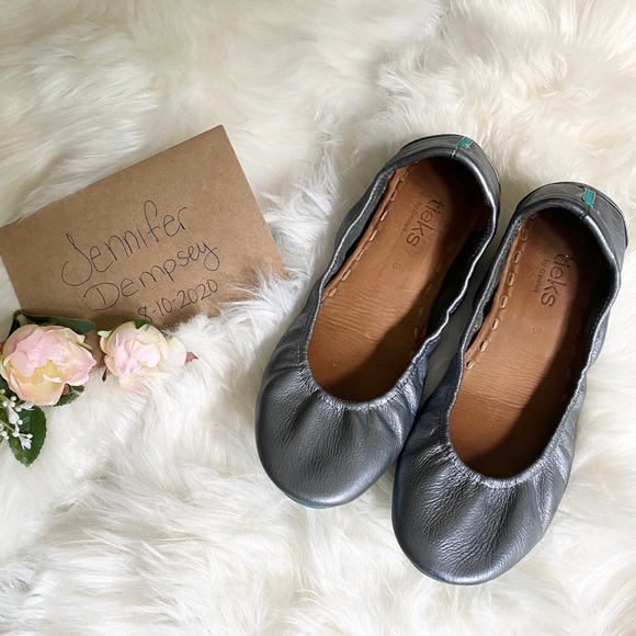 Tieks Shoes - Metallic Pewter Tieks Size 8